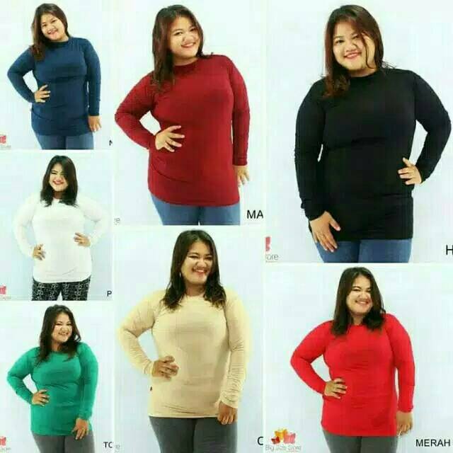 Versatile Purpose >40 WARNA JUMBO XXL XXXL MANSET KAOS ATASAN BAJU DALAMAN INNER KEBAYA BRUKAT Premium - Image 3