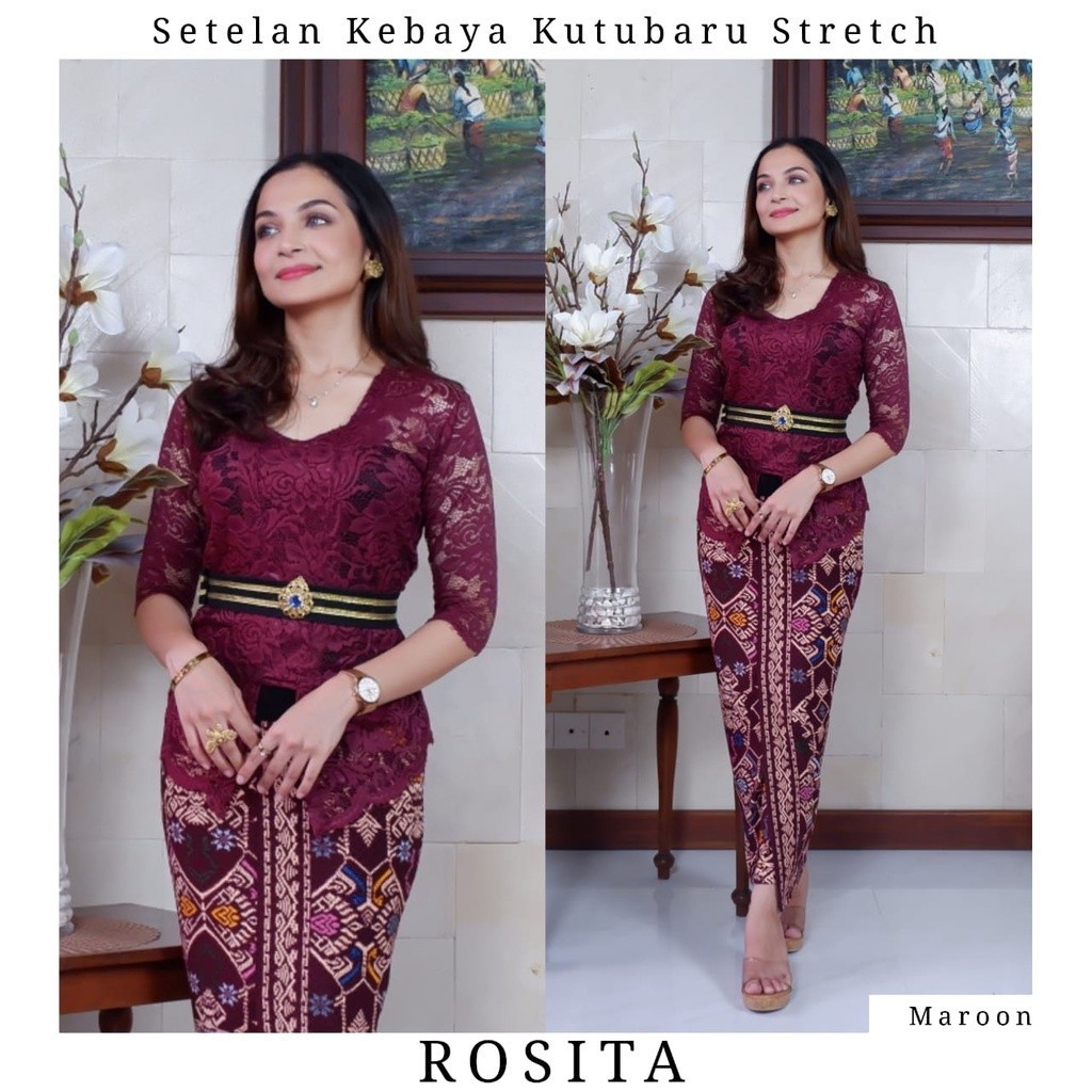 Versatile Essential Kebaya bali Tiedye 3/4 Multi - Image 2