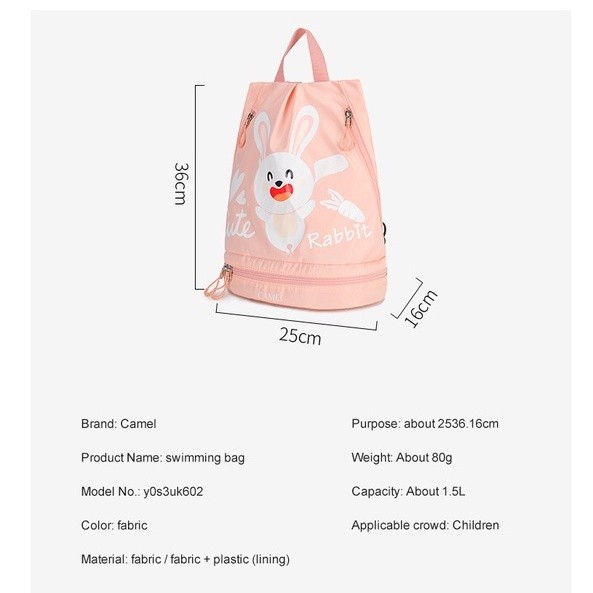 Style Outdoor CAMEL dry wet separation waterproof storage swimming bag Trendy - Image 2