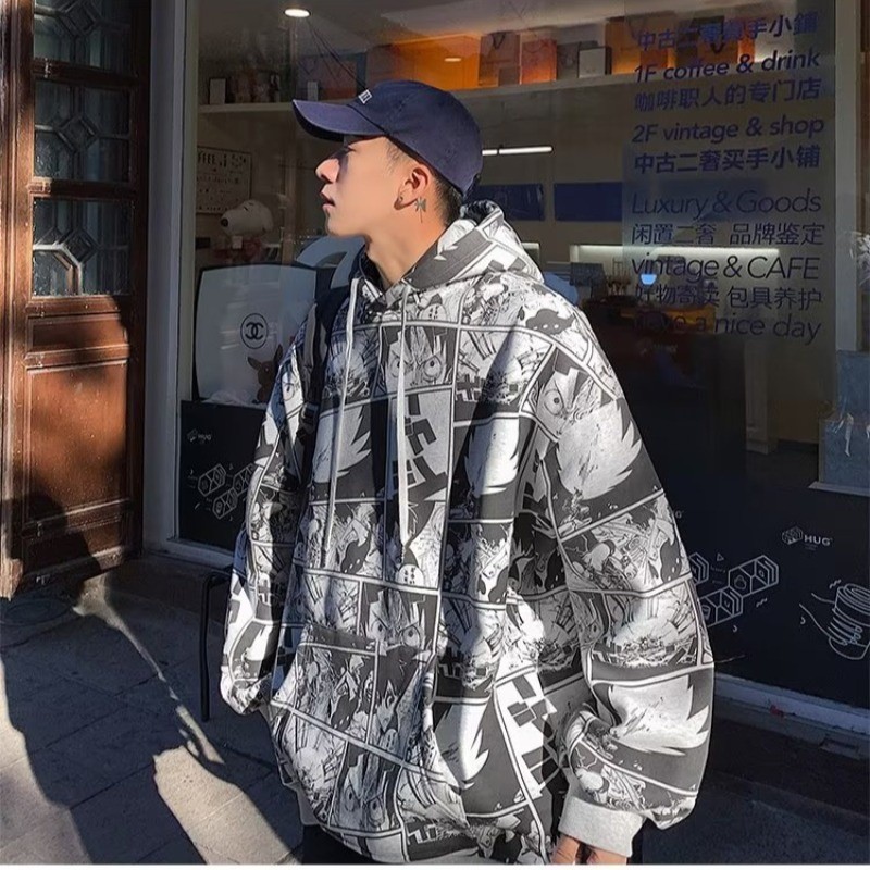 Have Reliable 2 Color Hoodie【M-8XL】Japanese Anime One Piece Full Print pattern hoodie oversize Mens Korean trend ... - Image 3