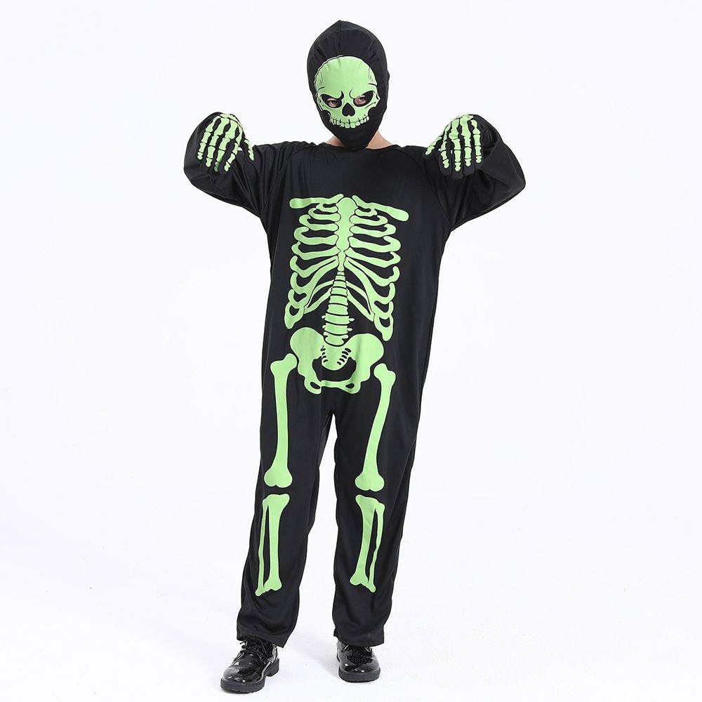 Reliable Have Toddler Kids Pajamas Boys Glow Dark Skeleton Jumpsuit Halloween Onesie Costume - Image 2