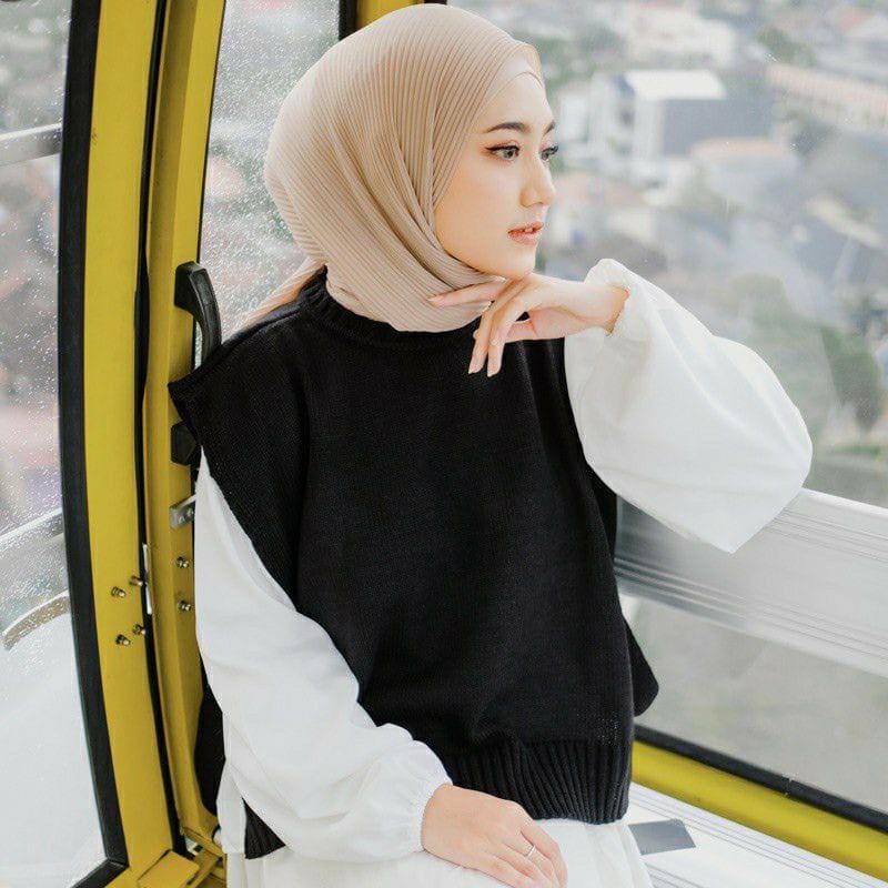 Portable Fashion Vest Rompi Rajut Rope / Andin Knit Ilo Women's Strap Outer Outdoor - Image 3