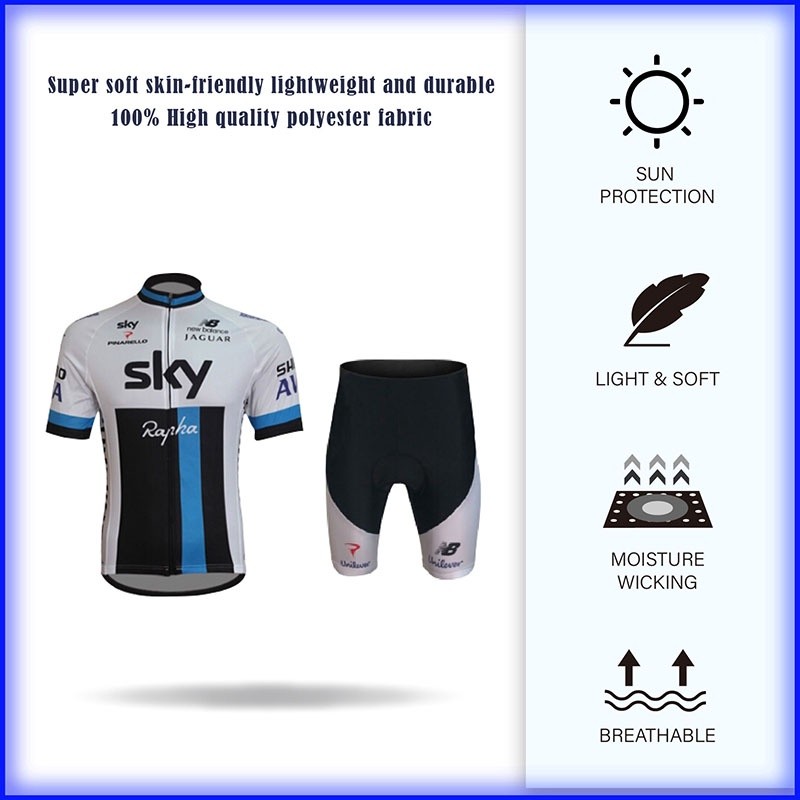 Purpose Versatile SKY New cycling jersey set road bike summer quick dry bicycle clothes men team short sleeve Tops Sa... - Image 5