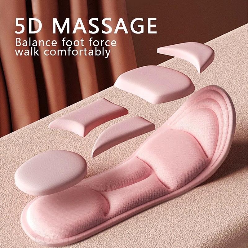 Athletic Training 5D Sport Sponge Soft Insole High Heel Shoe Pad Pain Relief Insert Cushion / Memory Foam Cotton Comf... - Image 4