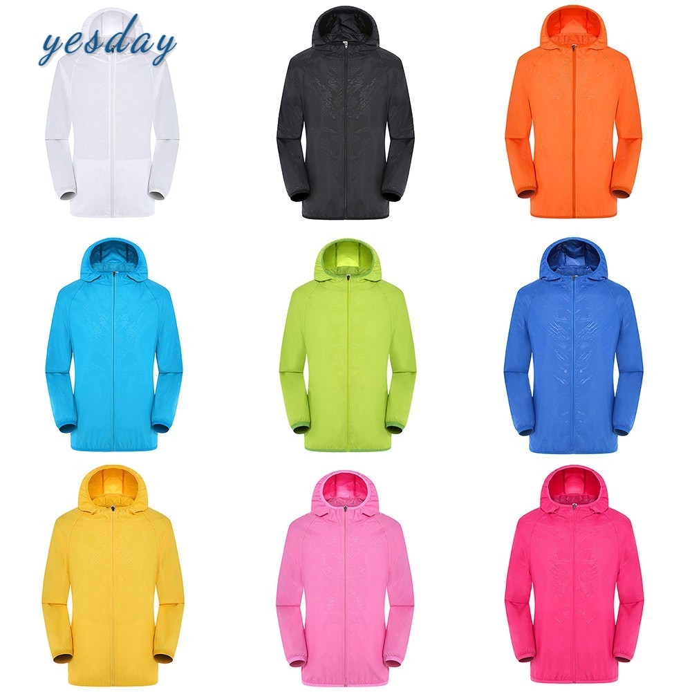 [Ready Stock * COD] Ultra-Light Rainproof Windbreaker Jacket Breathable Waterproof Windproof for Women Man YD