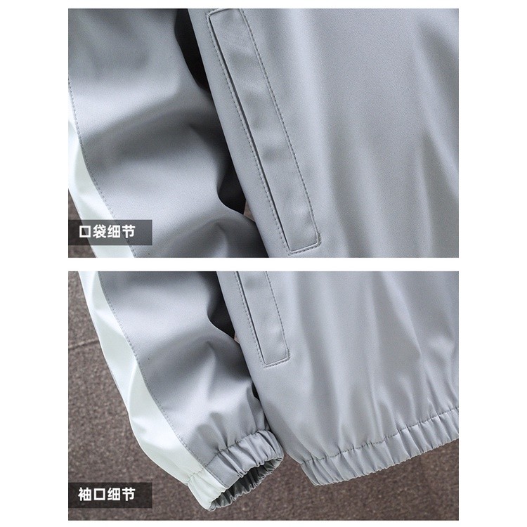 Quality Must Men's long sleeve sports suit Running sportswear reflective stripe Casual Couple - Image 5