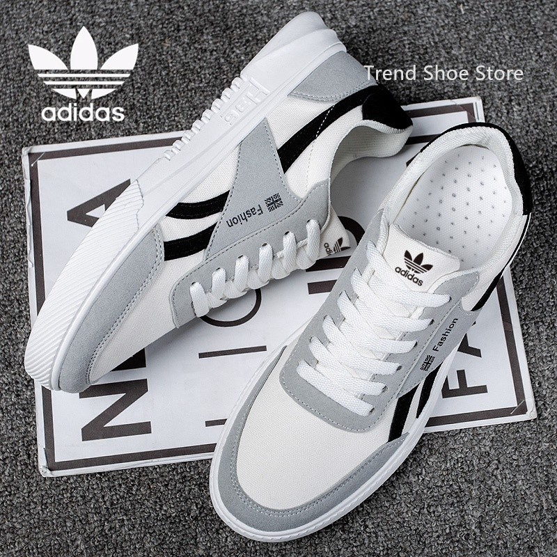 Active Training Ready Stock New Vintage Canvas Shoes Kasut Sport Lelaki White Sneakers Men Super Light Casual Me - Image 2