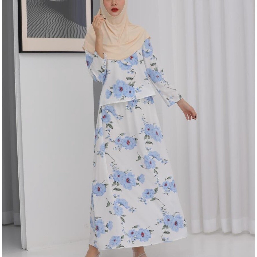 Durable Essential muslim two piece printed dress Premium Have - Image 2