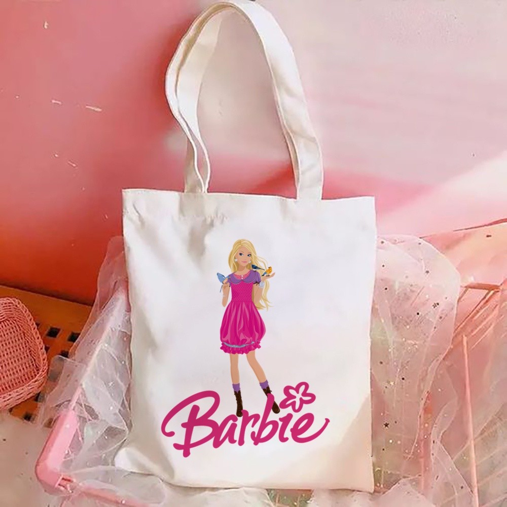 Style Accessory Barbie Print Fashion Women's Shoulder Bag Tote Eco Reusable Handbag Portable Daily - Image 5