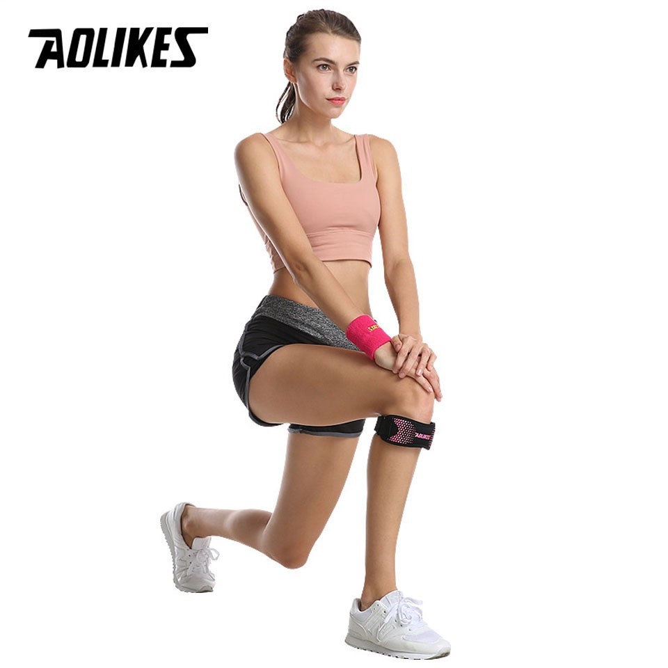 Durable Quality AOLIKES 1Pcs Adjustable Sport Knee Support Brace Patella Sleeve Wrap Cap Stabilizer Basketball Runnin... - Image 4