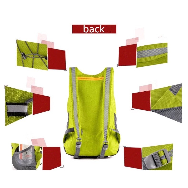 Casual Portable Ultralight Waterproof Nylon Backpack Shoulder Bag Hiking Travel Folding Outdoor Bags Multi Pockets La... - Image 5