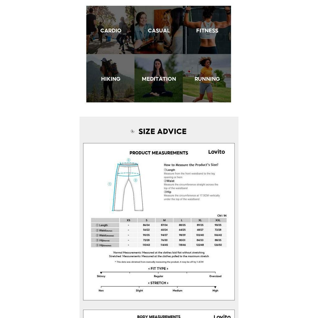 Multi Reliable 【Spot】Lovito summer plain high waist sports yoga pants (light blue/pink/black/dark blue/gray/green... - Image 3