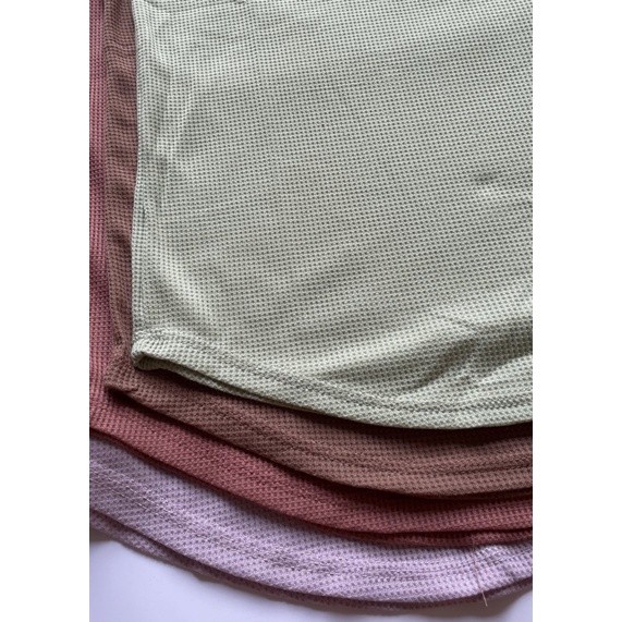 Must Have Premium Female Top Oval Waffle Uniqlo | wafle Plain Shirt Essential Reliable - Image 2