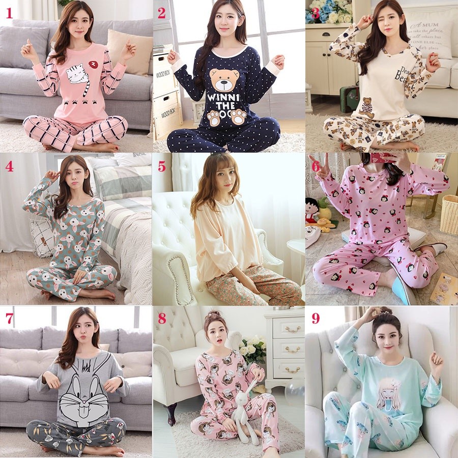 Purpose Multi Women's Sleep Lounge Pajama Long Sleeved Woman Set Cartoon Pyjamas Cotton Sleepwear M L XL XXL XXXL Fas... - Image 3