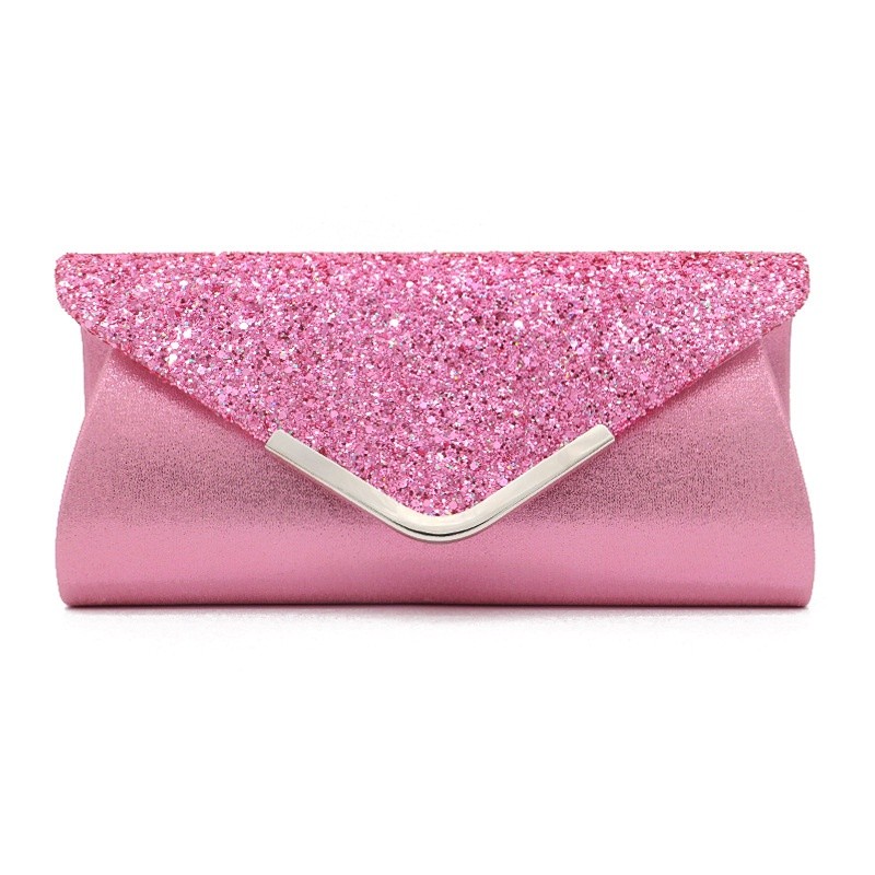 Chic Fashion Dinner Bag Women Sequined Clutch Bags leather Diamond sling beg korean style - Image 4