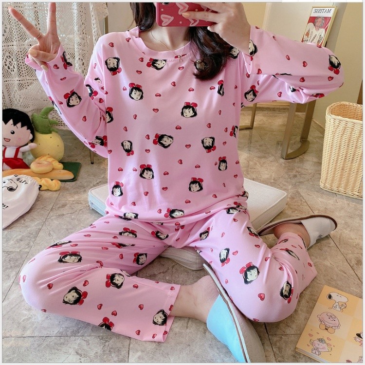 Purpose Multi Women's Sleep Lounge Pajama Long Sleeved Woman Set Cartoon Pyjamas Cotton Sleepwear M L XL XXL XXXL Fas... - Image 2