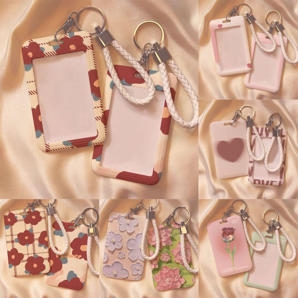 LUCKY-EBINLANDS Business Card Holder Cute Student Supplies Badge Bank ID Holders
