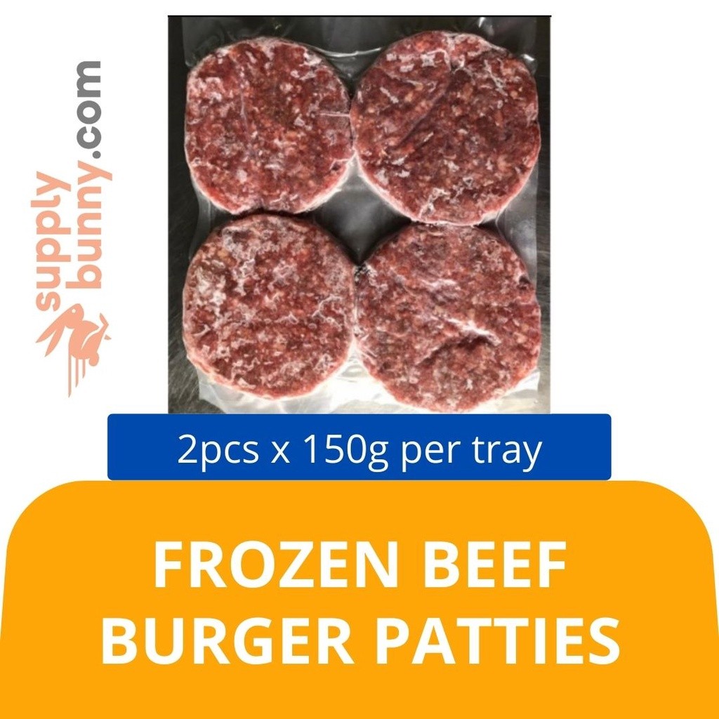 Frozen Beef Burger Patties (2pcs x 150g/tray) Patti Daging 汉堡牛肉肉饼