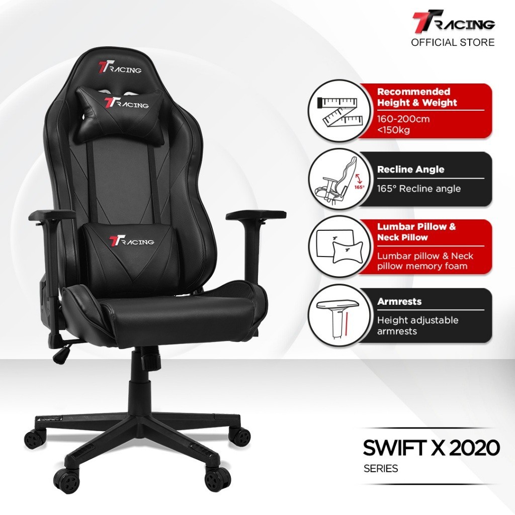 TTRacing Swift X Swift X Pro Gaming Chair Ergonomic Office Chair Kerusi Gaming - 2 Years Official Warranty