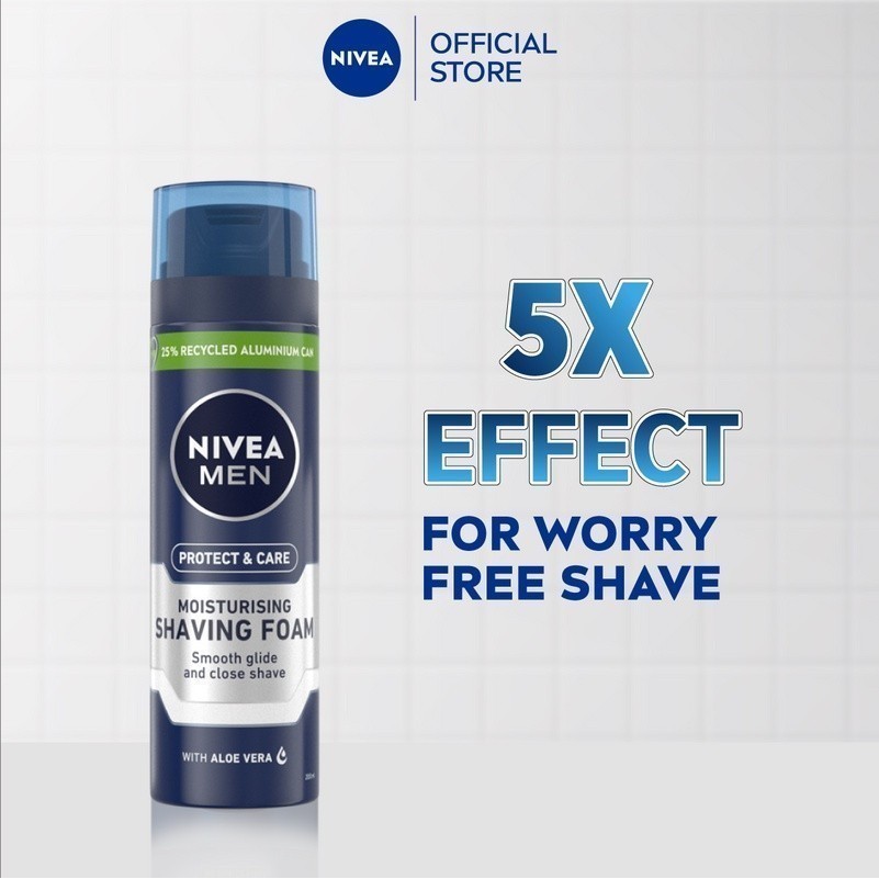 NIVEA MEN Protect & Care Moisturising Shaving Foam 200 ml / Men's Grooming / Personal Care / Shave cream / Shave gel