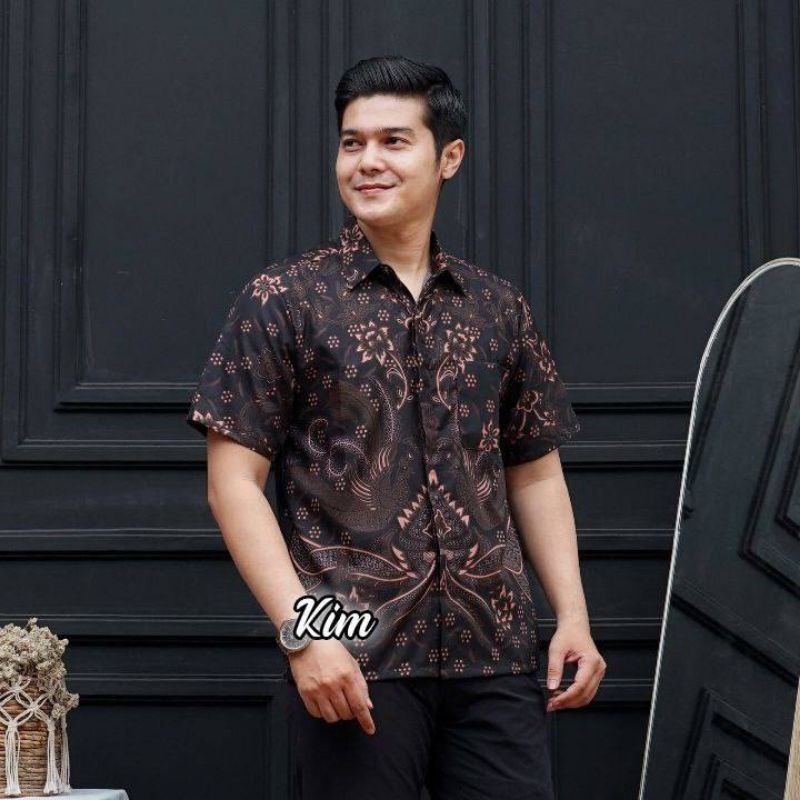 Batik Pria Lengan Pendek- Baju Batik Pria Terbaru New Motif  Pekalongan Seragam Batik Exclusive