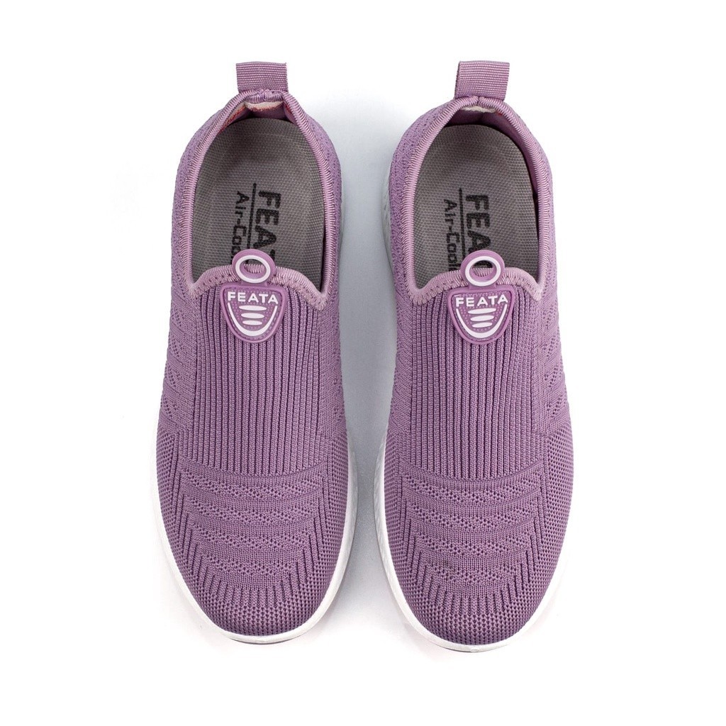 Running Breathable Sepatu Slip Terbaru Sneakers Wanita Import Tanpa Tali Fashion Korea Casual Sport Shoes A032 - Image 2