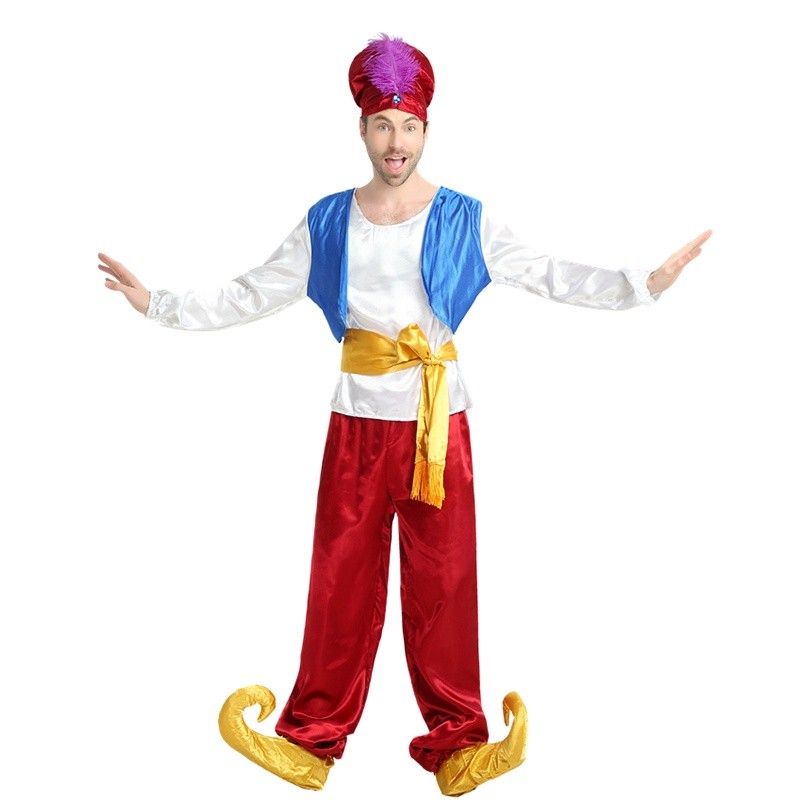 Versatile Have Disney Movie Aladdin Costume Kids Boy Arabian Prince Cosplay Clothes Boys Men Lamp Accessories - Image 4