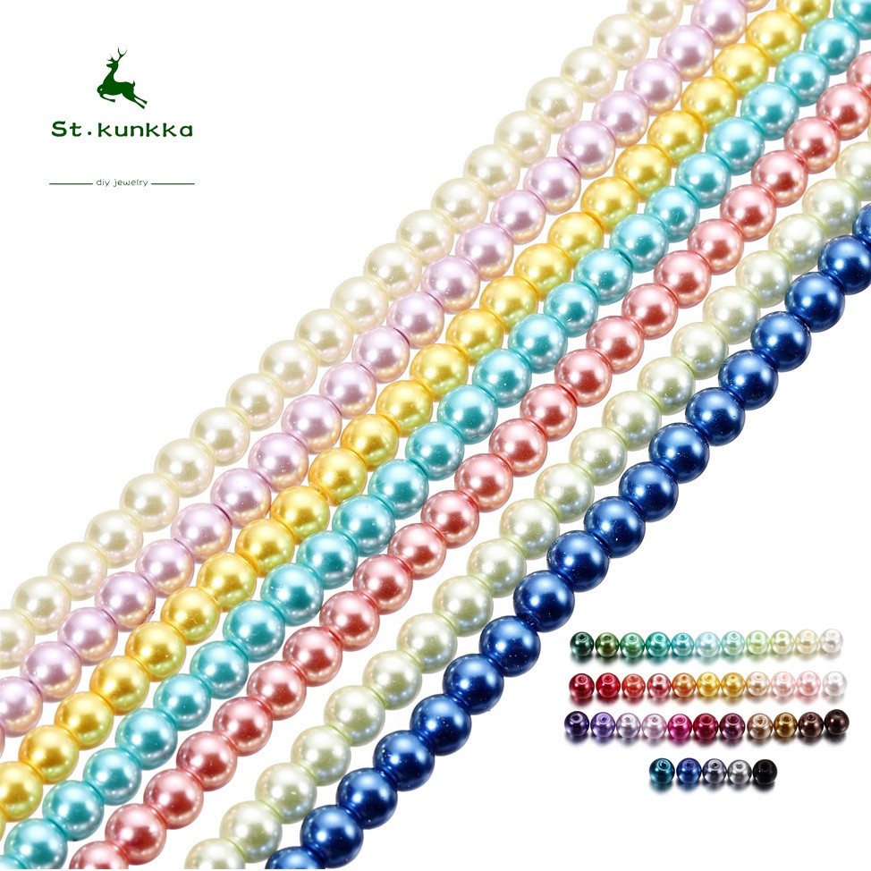Multi Must St.kunkka 100pcs 4mm Glass Pearl Beads Manik Kaca hijab Mask Extender Versatile Quality - Image 2
