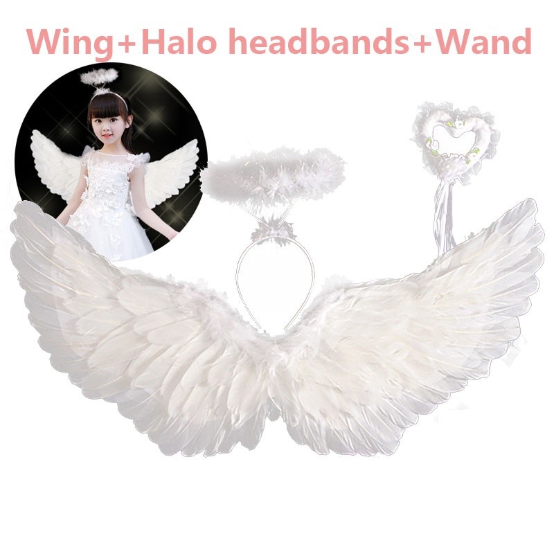 Versatile Must White Angel Wings Costume Baby Girl Fairy Child Toddles Kids Girls Birthday Cosplay Photo Shoot Durabl... - Image 2