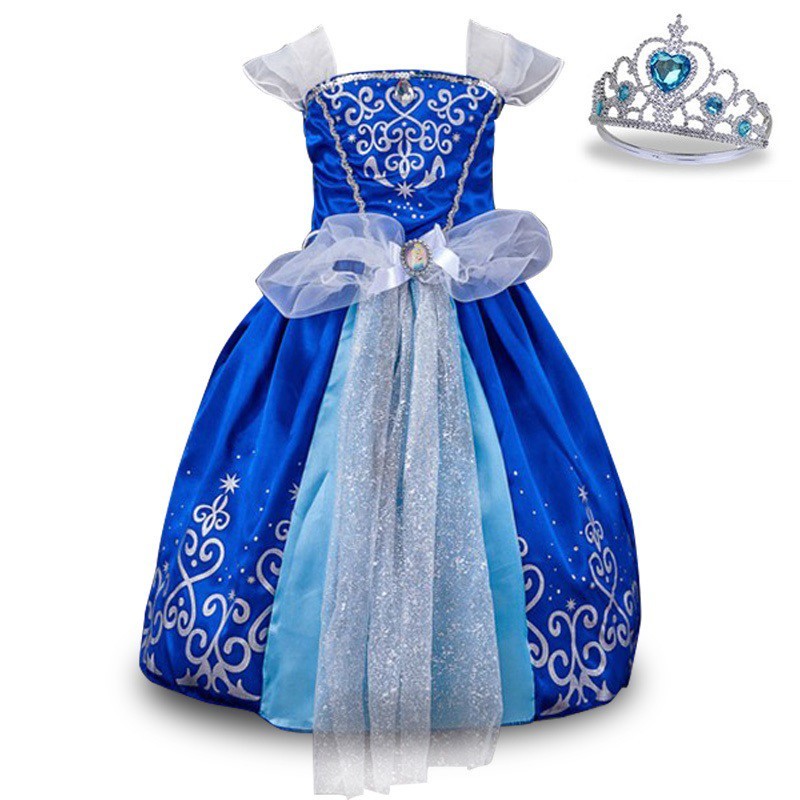 Must Reliable Girls Birthday Idea Frozen Anna alsa Party Dress Cosplay Costume Fancy Princess Kids Gloves Hallowe Have - Image 4