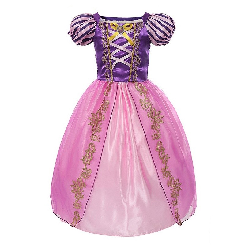 Quality Must Girls Rapunzel Costume Tangled Princess Dress Cosplay Children Birthday Gift Party up - Image 2