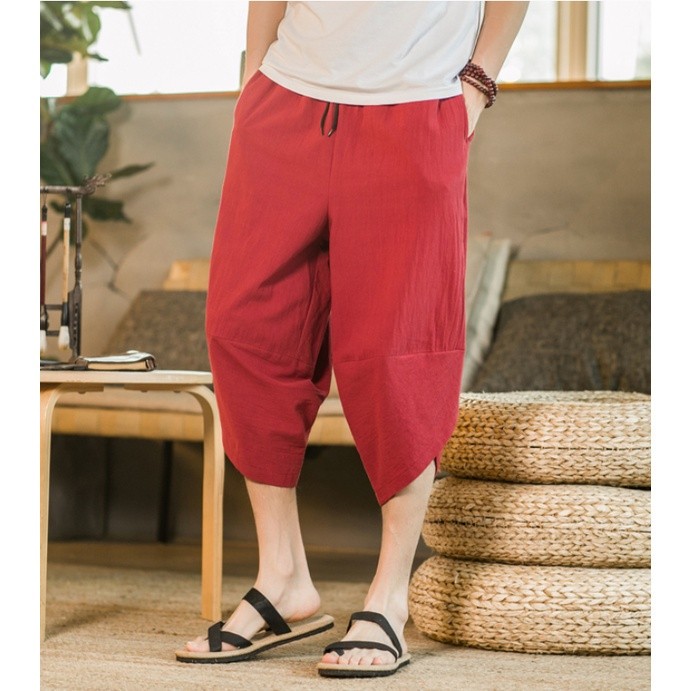 Versatile Must Joggers Pants Male Men Harajuku Harem 2022 Mens Summer Cotton Linen Vintage Chinese Style Sweatpants F... - Image 5
