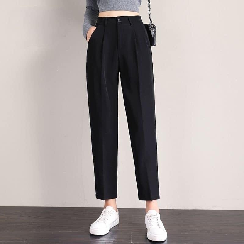Accessory Casual Women's Trousers _ Office bagyy High Waistband Pants m689 - Image 4