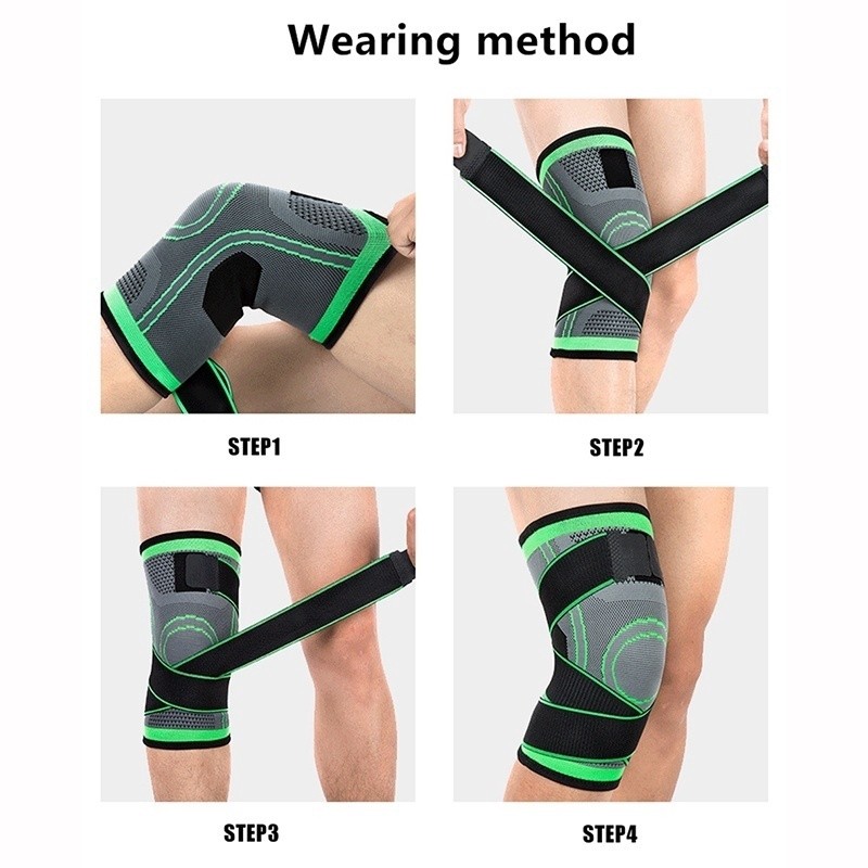 Premium Purpose 1 PCS Adjustable Knee Brace Non-Slip Compression Sleeve Fitness Basketball Hiking Cycling Support - Image 3