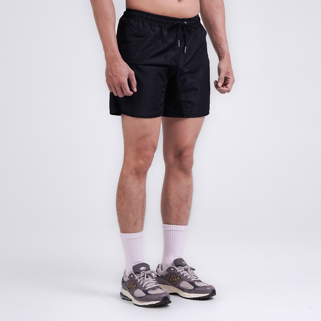 Premium Purpose Terrel sportswear basic short black celana pendek olah raga dry fit lari running gym y1 - Image 4
