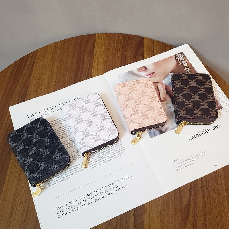 Casual Portable ins NK pattern card case women's fashion zipper multi-card capacity wallet Chic - Image 5