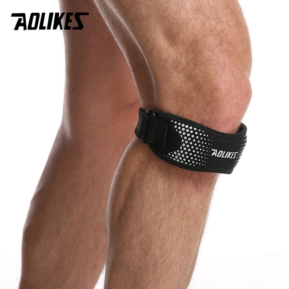 Durable Quality AOLIKES 1Pcs Adjustable Sport Knee Support Brace Patella Sleeve Wrap Cap Stabilizer Basketball Runnin... - Image 3