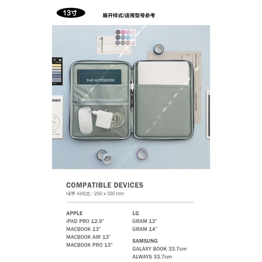 Ribbon Korean Fashion Laptop Pouch Bag Compatible for iPad Tablet Case Laptop Pouch Bag 14 13 11 Inch Sleeves