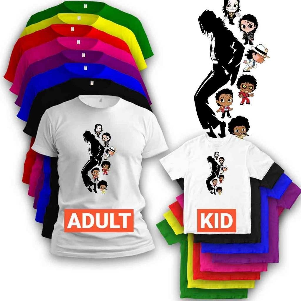 Baju Michael Jackson Singer T Shirt Kanak Lelaki Tshirt Budak Kemeja Tidur Lengan Pendek Men Boy Gir