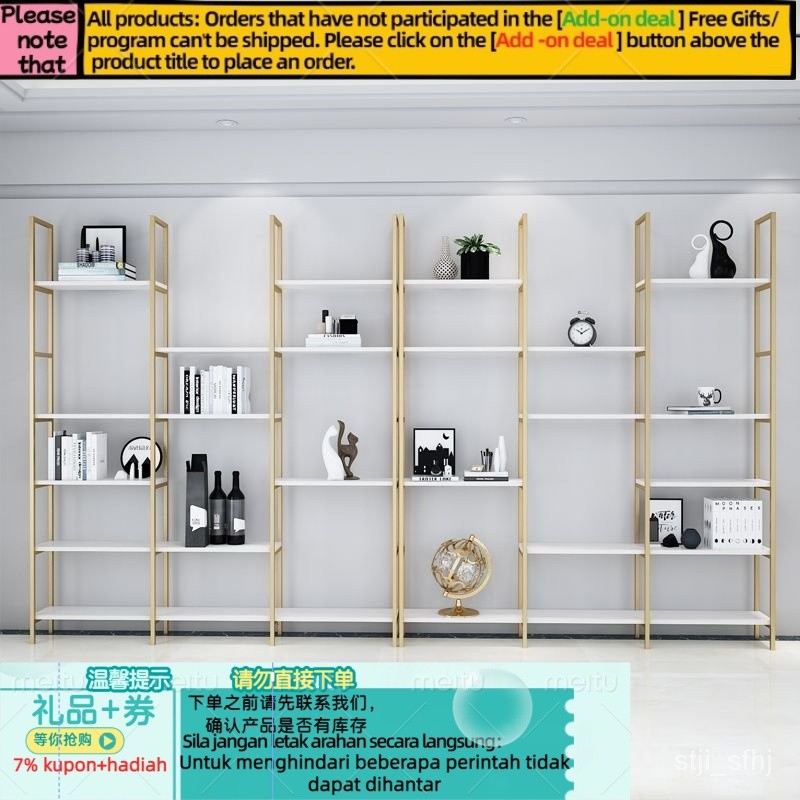 Get 7% coupon+gift】xury and Simplicity Wrought Iron Floor Shelf Cosmetic Bag Boutique Display Cabinet Honor Wall Trophy