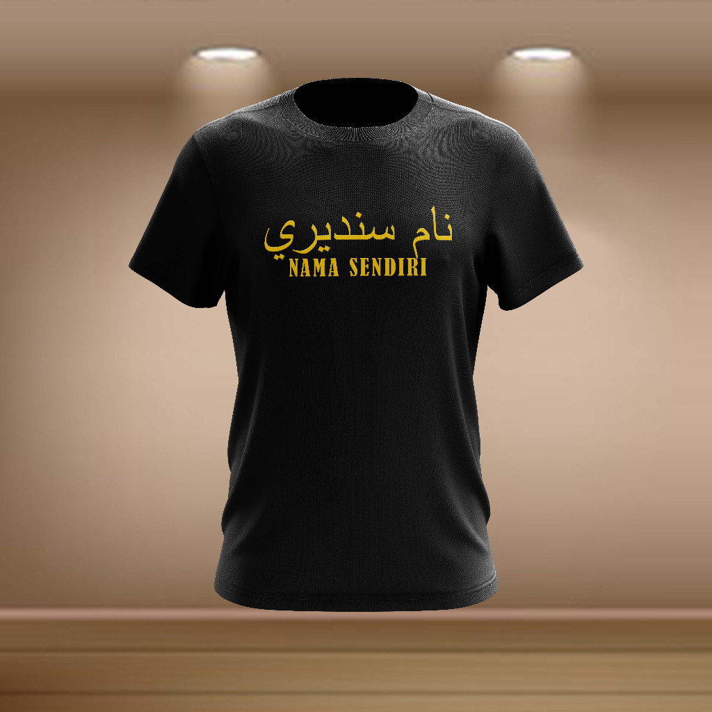 BAJU T-SHIRT TULISAN JAWI NAMA SENDIRI TSHIRT ROUND NECK FOR ALL