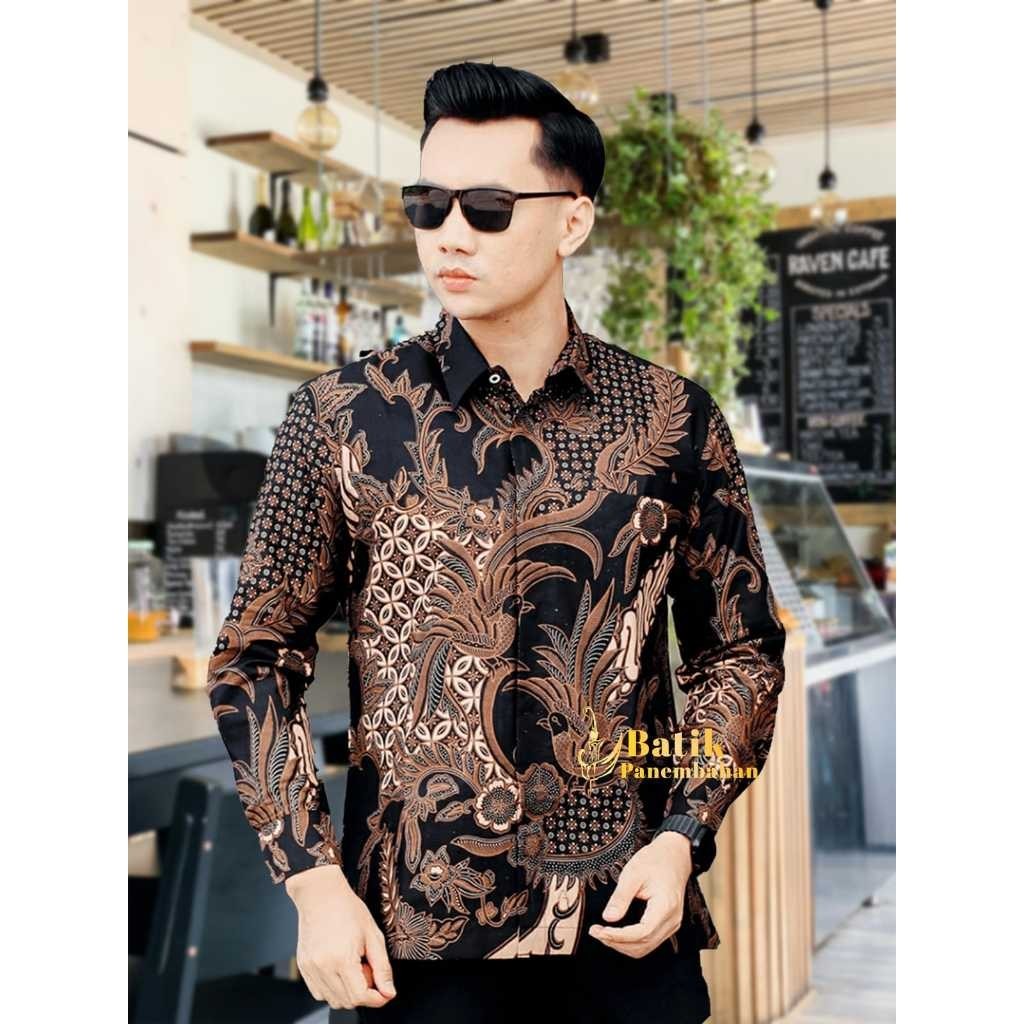 Have Premium KEMEJA BATIK PRIA LENGAN PANJANG MAHESA HITAM LASKALA KEMJA SERAGAM MURAH M L XL XXL - Image 4