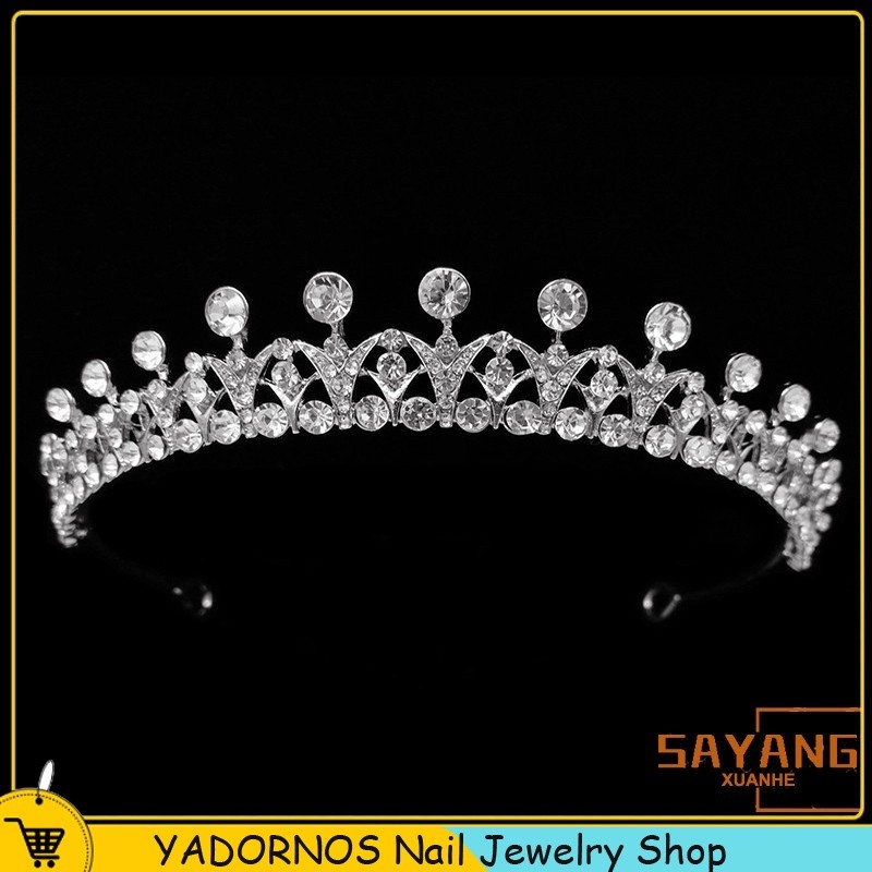 Durable Versatile YADORNOS Beautiful Bride Jewelry Alloy Rhinestone Headdress Reliable - Image 4