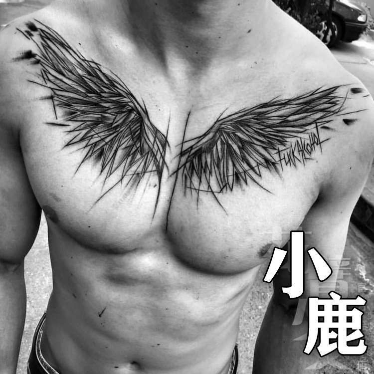 Reliable Purpose 纹身贴天使恶魔之翼防水持久Tattoo Stickers Wings Big Back Men Women Angel Devil Waterpro... - Image 3
