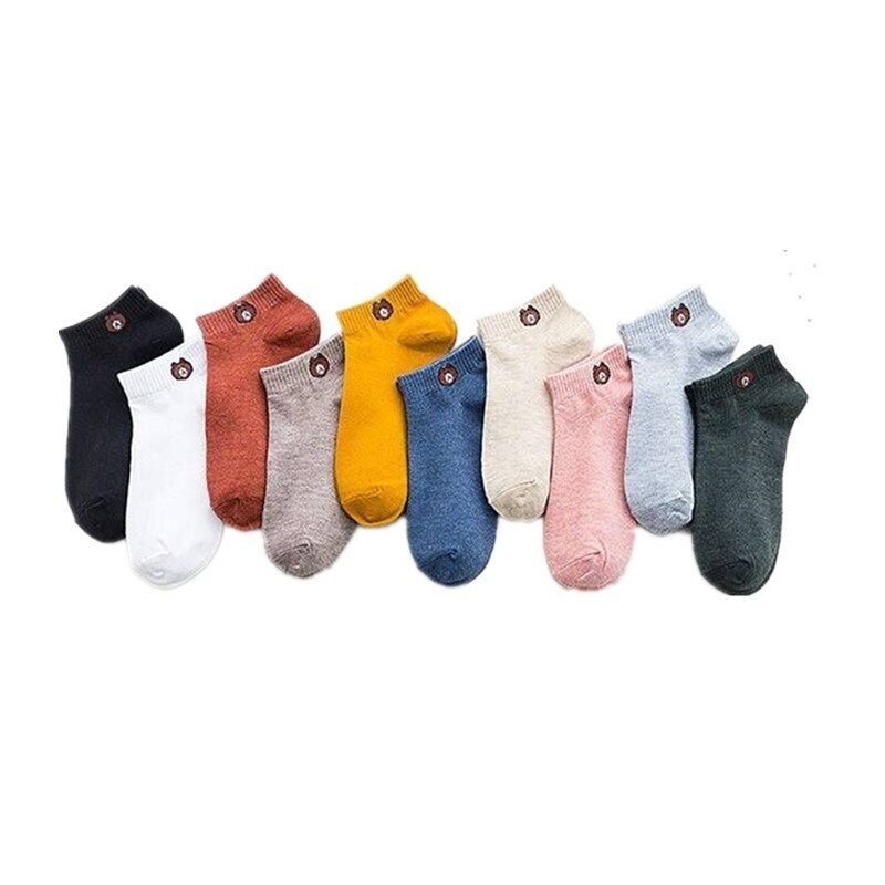 Have Durable 10 Pairs/pack of Cute Bear Daisy Kitten Women's Socks - Image 5
