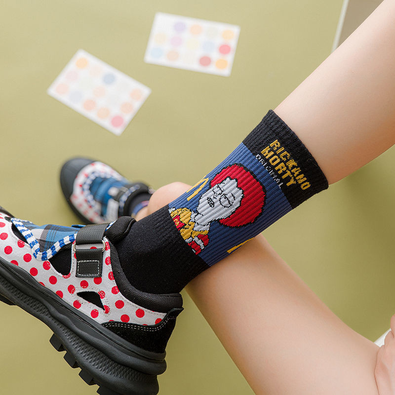 Durable Purpose 5 pairs korean style women Cute Skater Socks Set Men Funny Hip Hop Cotton Long Crew Calcetines De La M - Image 2