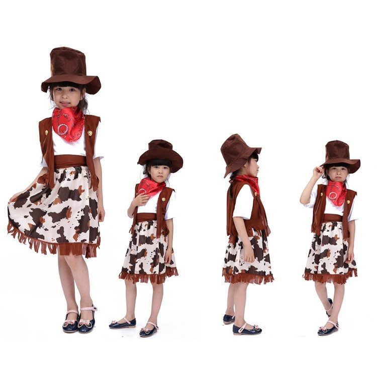 Must Have Kids Cowboy Costume Outfit Boys Girls Adult Men Women West Cowgirl Halloween Performance Cosplay - Image 3