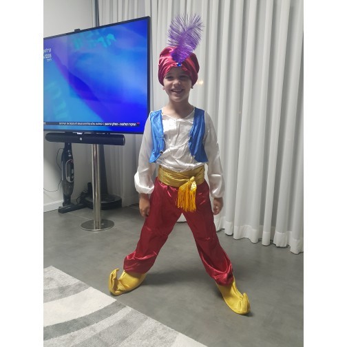 Disney Movie Aladdin Costume for Kids Boy Arabian Prince Cosplay Clothes For Boys Men With Lamp Accessories