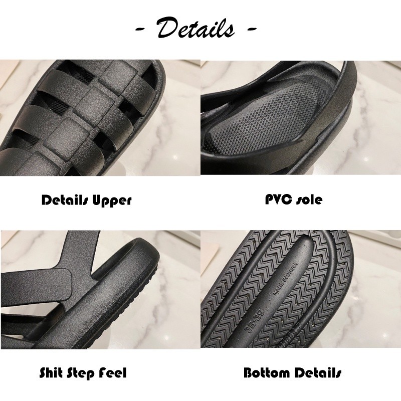 Fashion Casual Ready Stock Luft Studio Women Rome Style Strap Sandal Flats Kasut Bersarung Perempuan Size (36 41) - Image 3