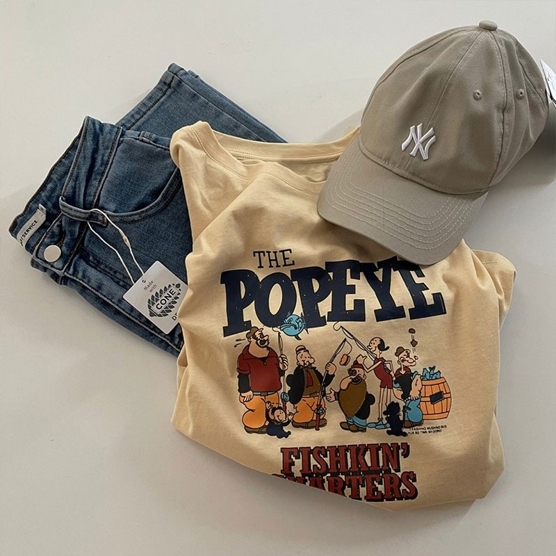 Korean House Ready Stock IN MY 100% Cotton New Korean T-Shirt Fashion Spot Ladies Summer Short Sleeve T-Shirt Clothes Ba